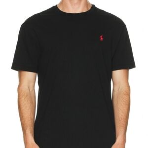 Ralph Lauren Black Tee with Red Logo